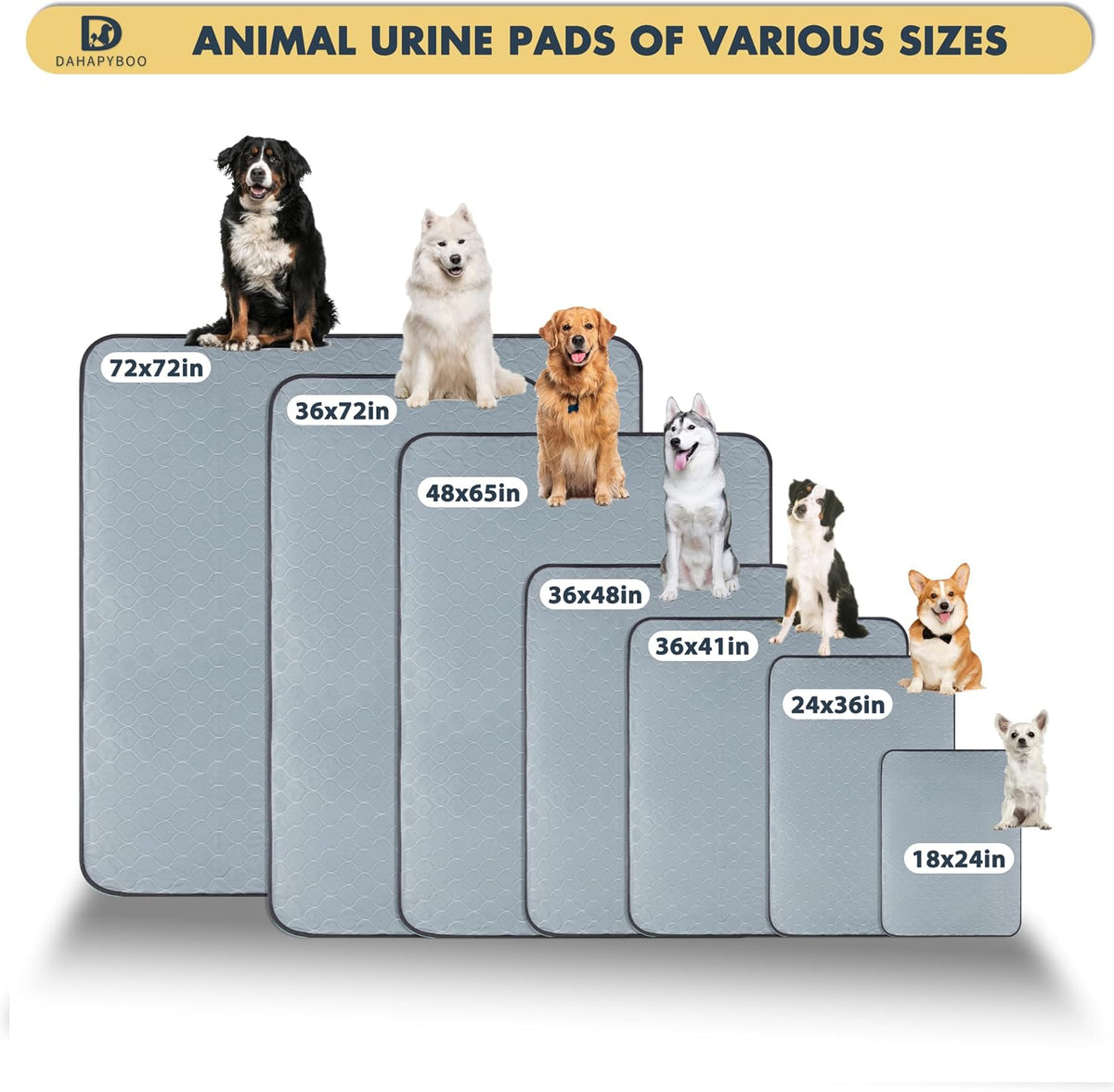 Washable Pee Pads for Dogs 18X24,4 Pack
