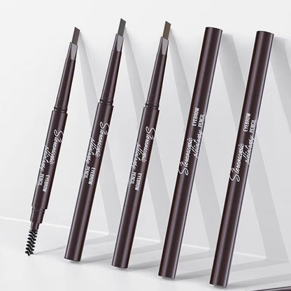 2 in 1 Double-Headed Triangle Waterproof Eyebrow Pencil Durable Long Lasting Beginner-Friendly Women'S Makeup Eye Brow Pen