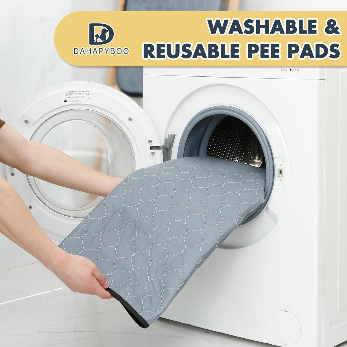 Washable Pee Pads for Dogs 18X24,4 Pack