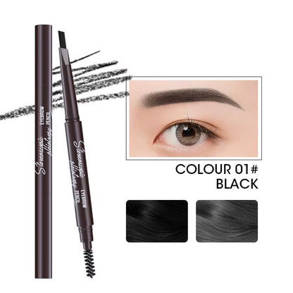 2 in 1 Double-Headed Triangle Waterproof Eyebrow Pencil Durable Long Lasting Beginner-Friendly Women'S Makeup Eye Brow Pen