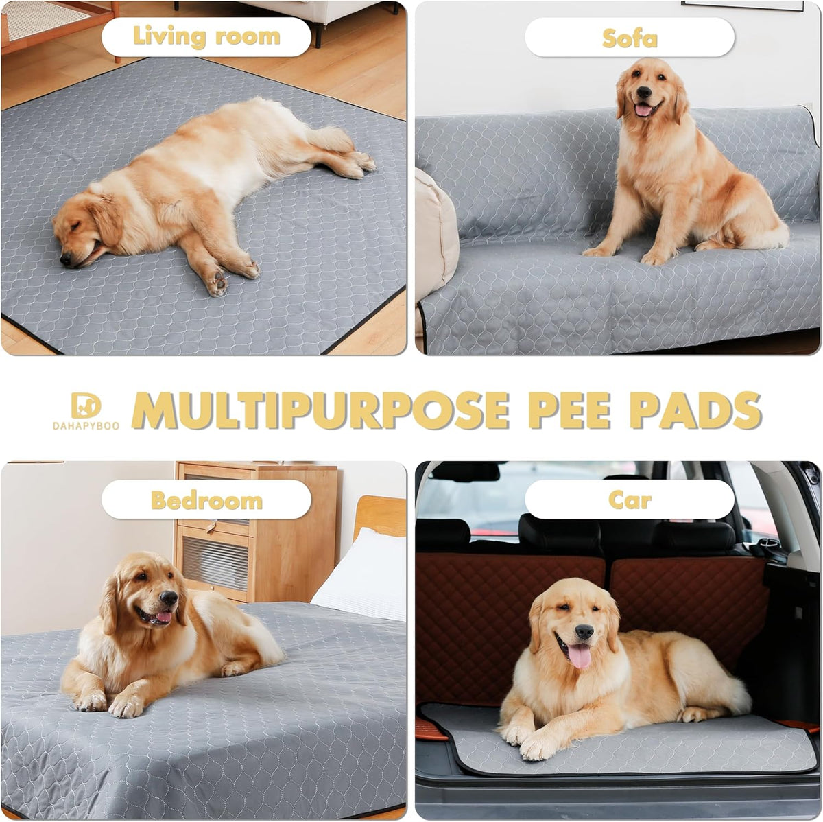 Washable Pee Pads for Dogs 18X24,4 Pack