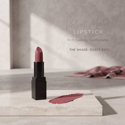 Velvet Pout Matte Lipstick — elegant and descriptive