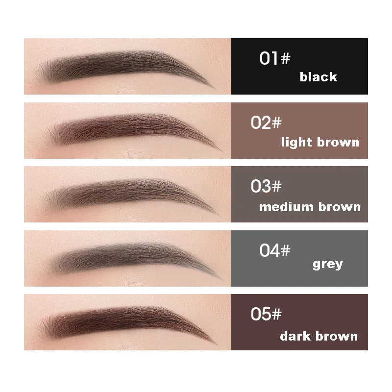 5 Colors Eyebrow Cosmetics Pencil Waterproof Double-Headed Eyebrow Tattoo Natural Long Lasting Makeup Paint Eyebrow Pencil