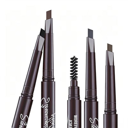 2 in 1 Double-Headed Triangle Waterproof Eyebrow Pencil Durable Long Lasting Beginner-Friendly Women'S Makeup Eye Brow Pen