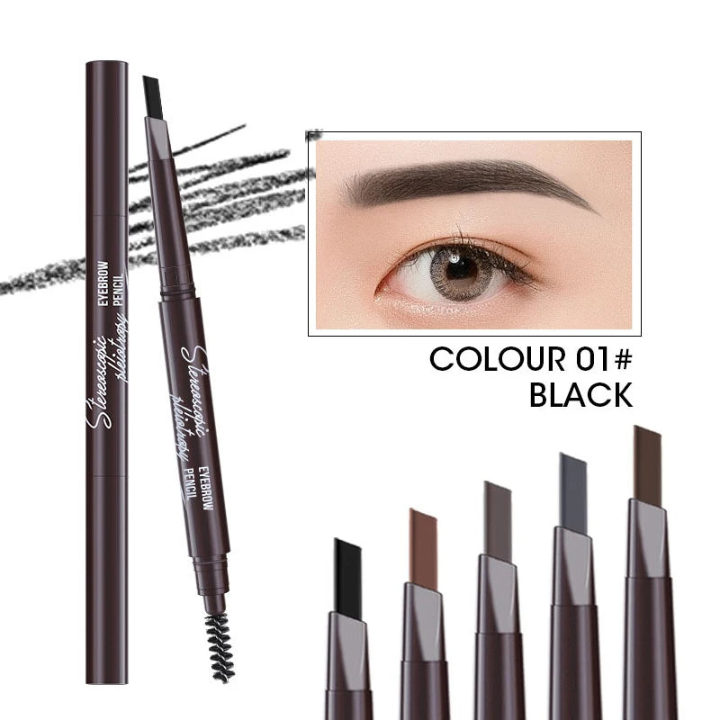 5 Colors Eyebrow Cosmetics Pencil Waterproof Double-Headed Eyebrow Tattoo Natural Long Lasting Makeup Paint Eyebrow Pencil